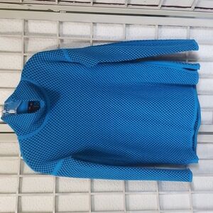 Elena Wang Textured Long Sleeve High Neck Top S